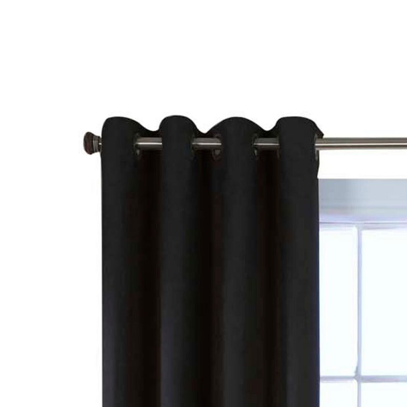 Commonwealth Thermaplus Navar Blackout Faux Suede Grommet Top Panel - 54x84" - Black