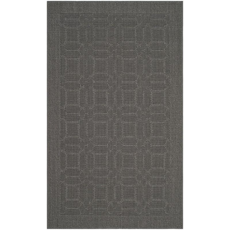 Palm Beach PAB323 Jacquard Weave Indoor Area Rug - Ash - 4'x6' - Safavieh.