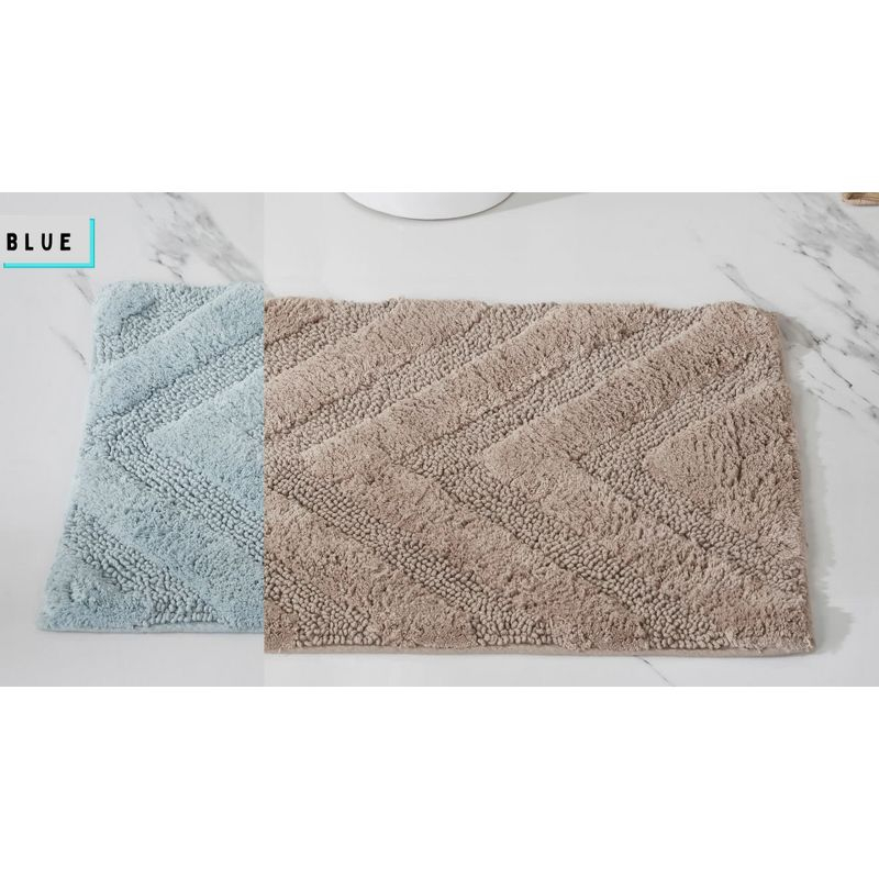 Better Trends Hugo 100% Cotton Tufted Non-Slip Backing Bath Rug 21" x 34" Rectangle - White