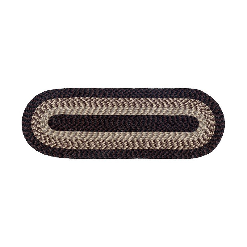 24" x 108" Alpine Collection Chocolate Stripe Reversible Indoor Area Utility Runner Rug - Better Trends