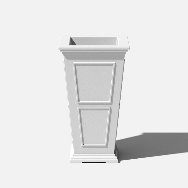 Veradek Brixton Tall 28" Plastic Planter - White