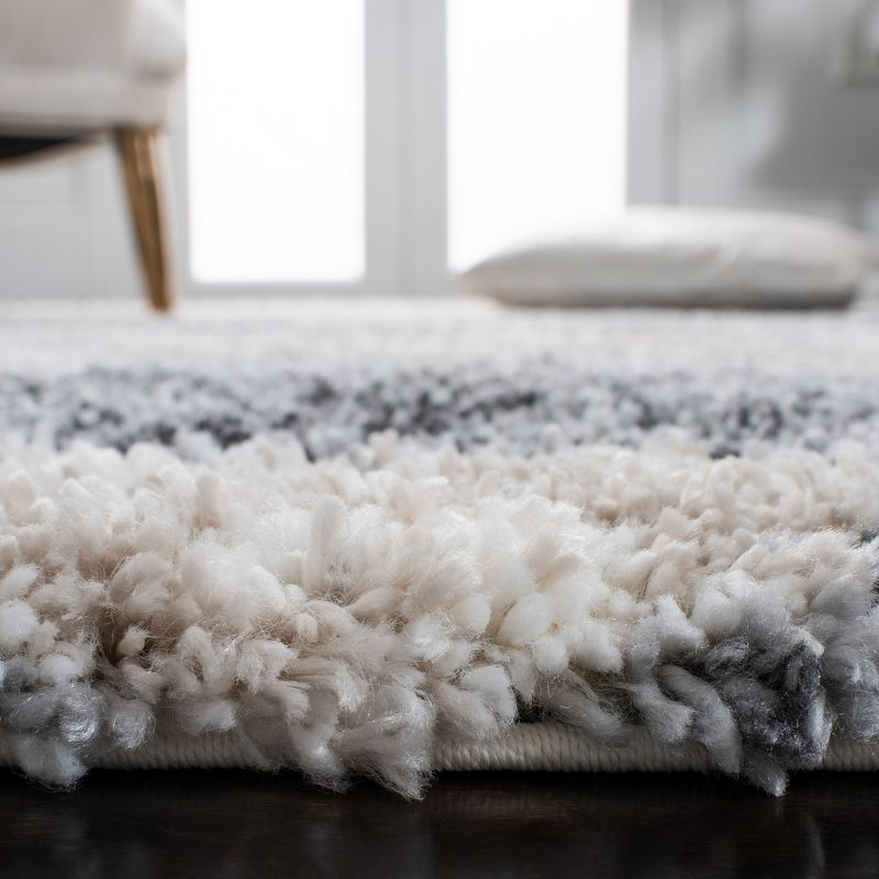 Fontana Shag FNT853 Power Loomed Area Rug - Grey/Ivory - 8'x10' - Safavieh.