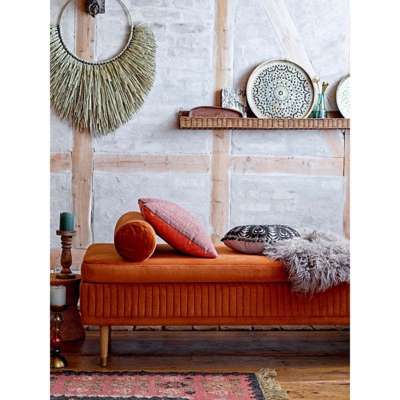 Storied Home Handwoven Rattan Wall Shelf
