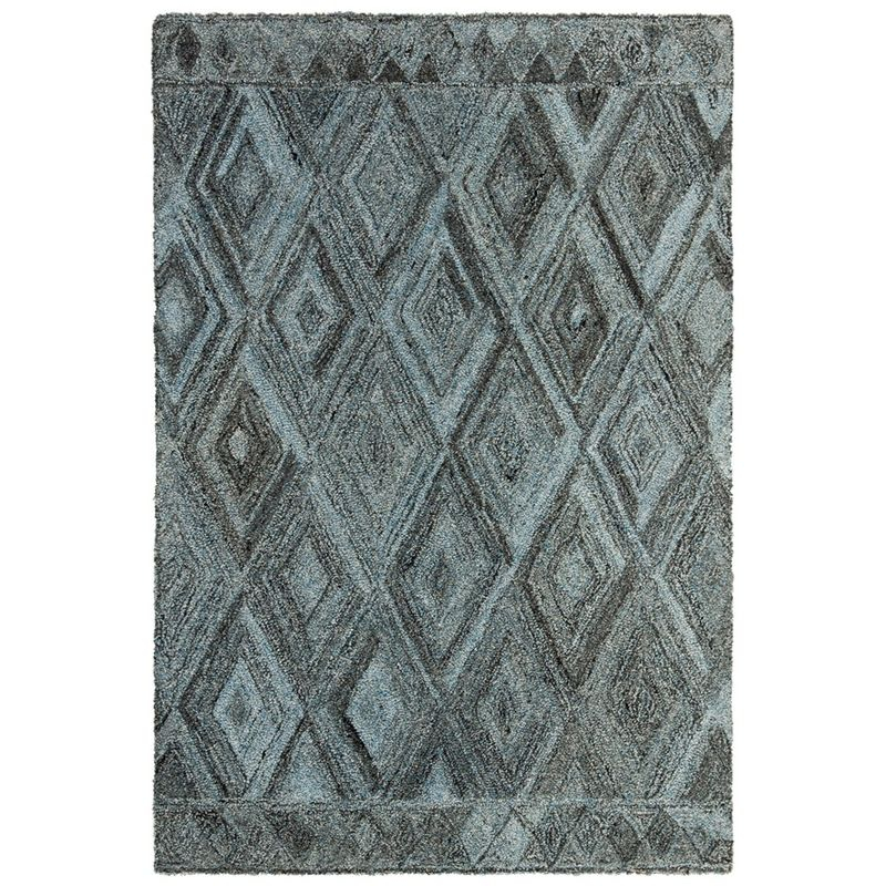 Abstract ABT618 Handmade Indoor Area Rug - Blue/Black - 4'x6' - Safavieh