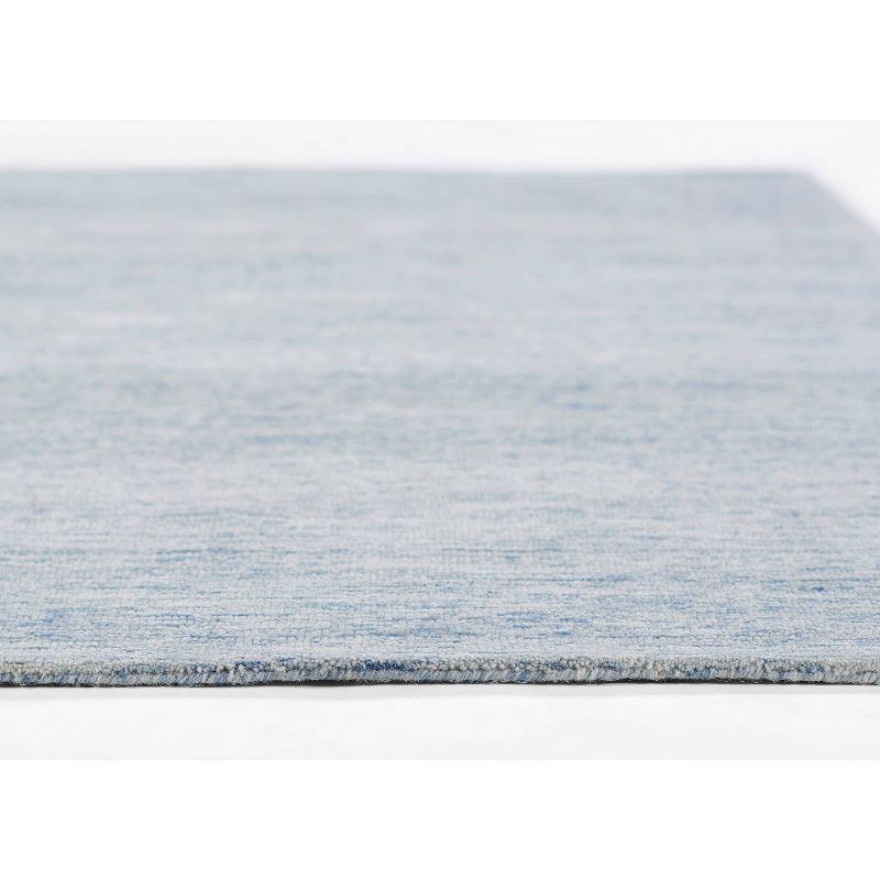 Momeni 2'x3' James Solid Handtufted Accent Rug Light Blue: Wool, Low Pile, Indoor, Rectangle, Cotton Backing