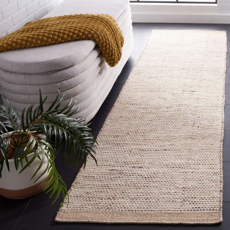 Vermont VRM807 Hand Woven Indoor Runner Rug - Beige/Ivory - 2'3"x8' - Safavieh