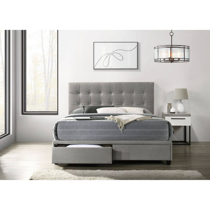 Queen Pasadena Platform Storage Bed with Footboard Drawers - Picket House Furnishings