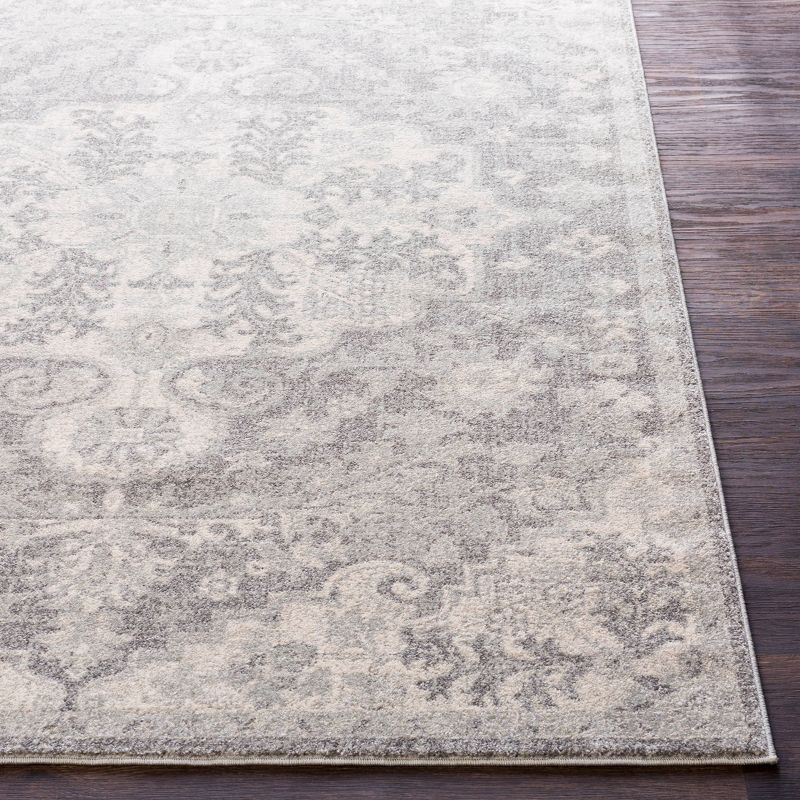 Livabliss 9'x12'6" Abby Traditional Rugs Light Gray/Cream: Stain & Fade-Resistant, Medium Pile, Indoor Use