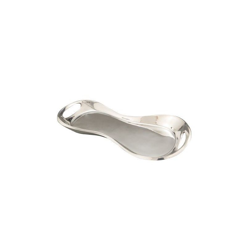 Nambe Morphik Handled Metal Alloy Tray, Large Serving Platter Can Be Heated or Chilled