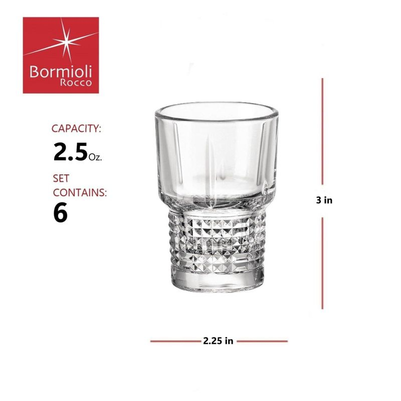 Bormioli Rocco Bartender Novecento Shot Glass - Set of 6