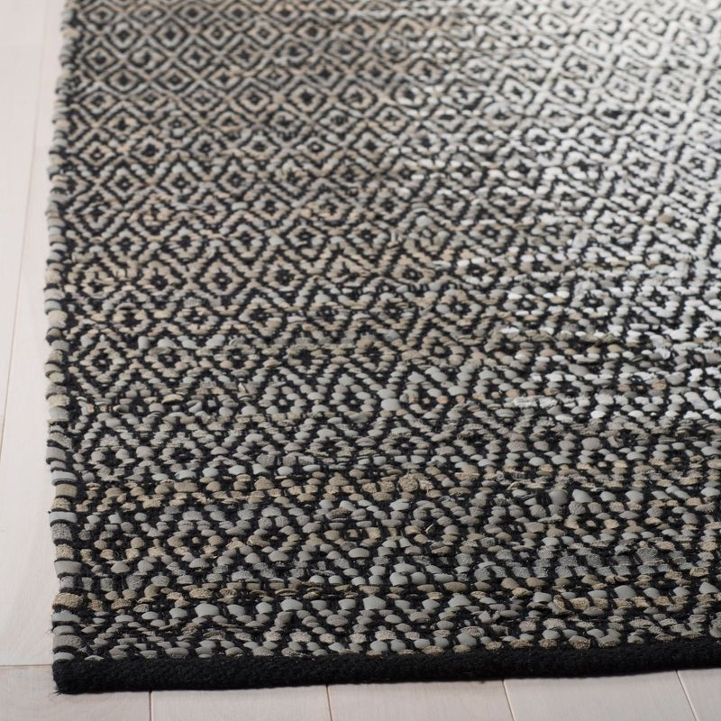 Vintage Leather VTL387 Hand Woven Indoor Runner Rug - Light Grey/Grey - 2'3"x9' - Safavieh.