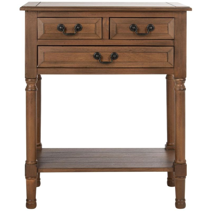 Primrose 3 Drawer Console Table - CNS5707C - Brown - Safavieh