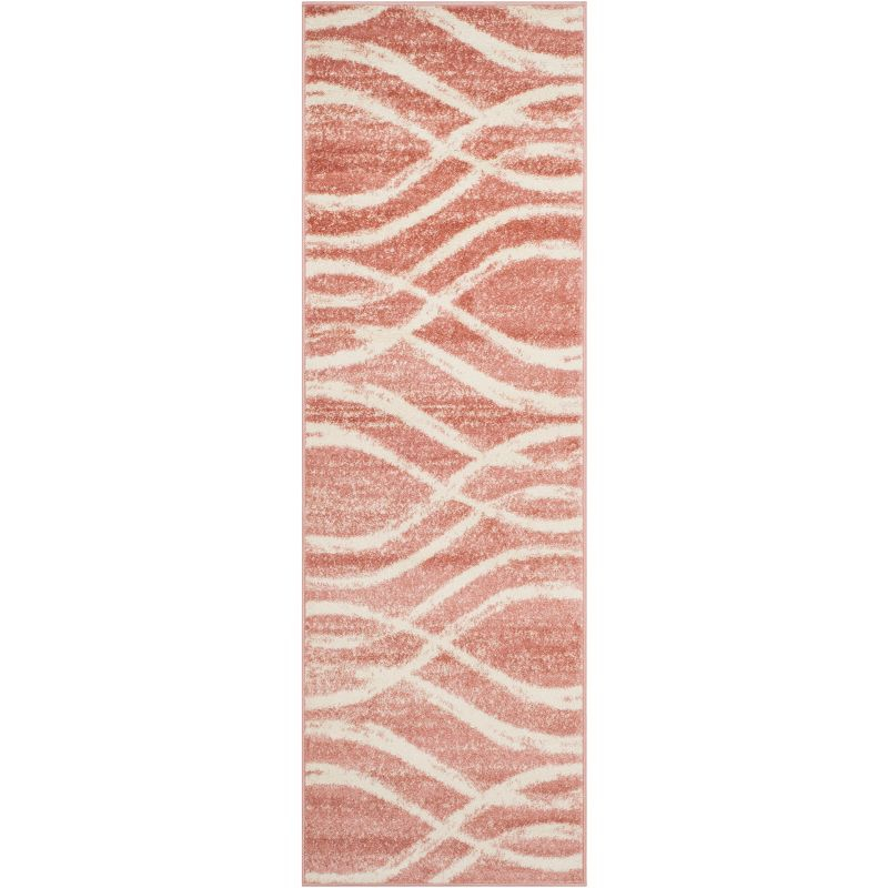 Adirondack ADR125 Machine Made Indoor Runner - Rose/Cream - 2'-6"x10' - Safavieh