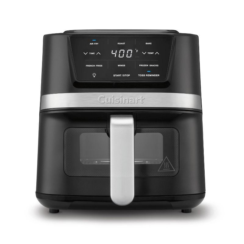 Cuisinart 2.6qt Basket Air Fryer Black/Stainless Steel Finish AIR-80: 1100W, Cool Touch Handle, Dishwasher-Safe Parts