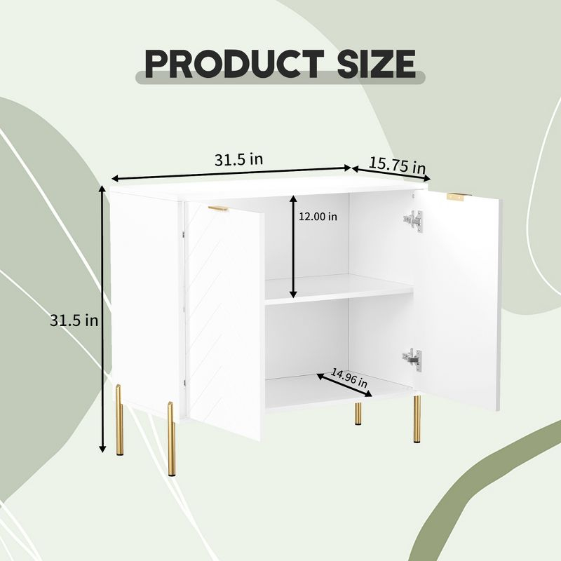 CLIHOME 31.5 in. H Utility Storage Cabinet with Adjustable Shelves
