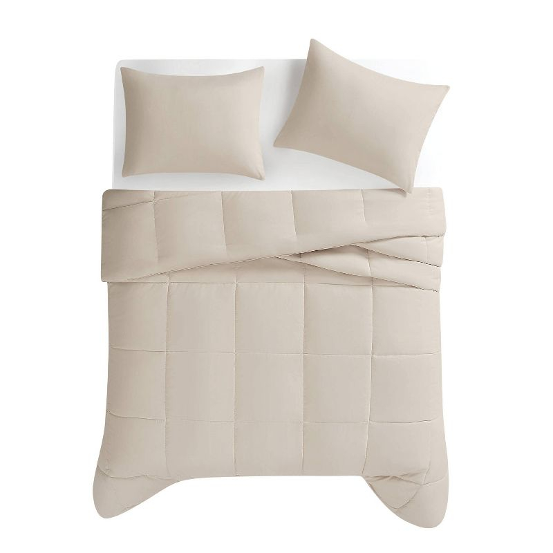 Truly Soft 3pc King Comforter Set Beige