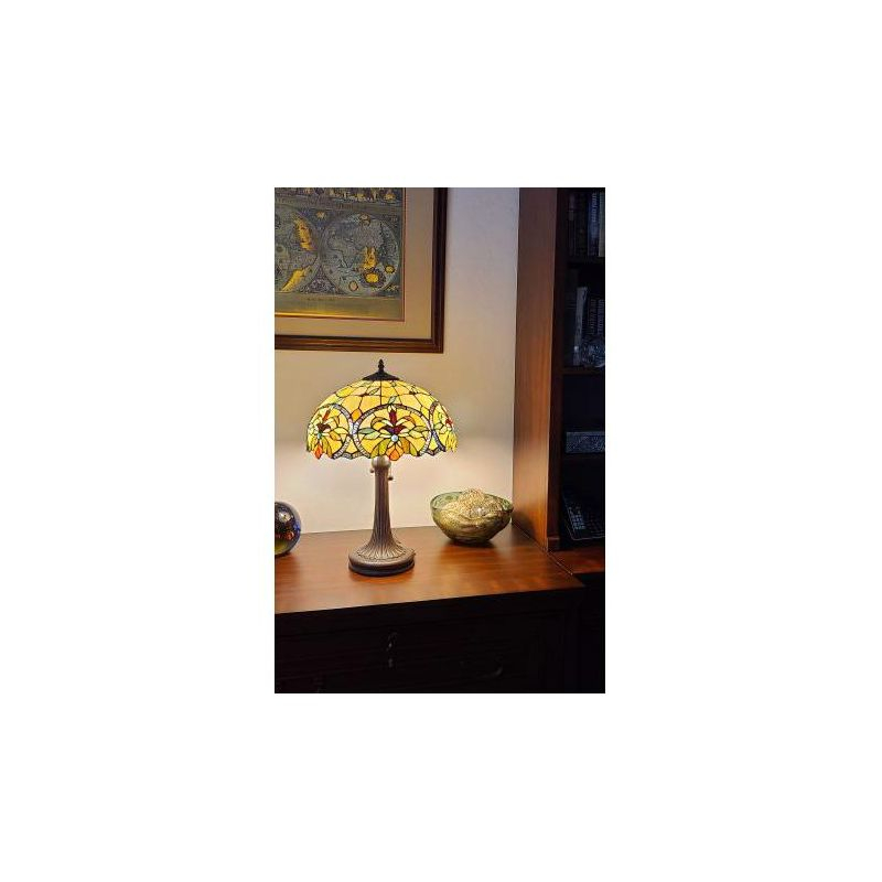 Amora Lighting Tiffany Style Multi-Color Table Lamp 23" Tall