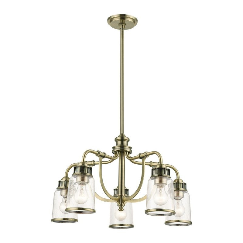 Livex Lighting Lawrenceville 5 - Light Chandelier in  Antique Brass