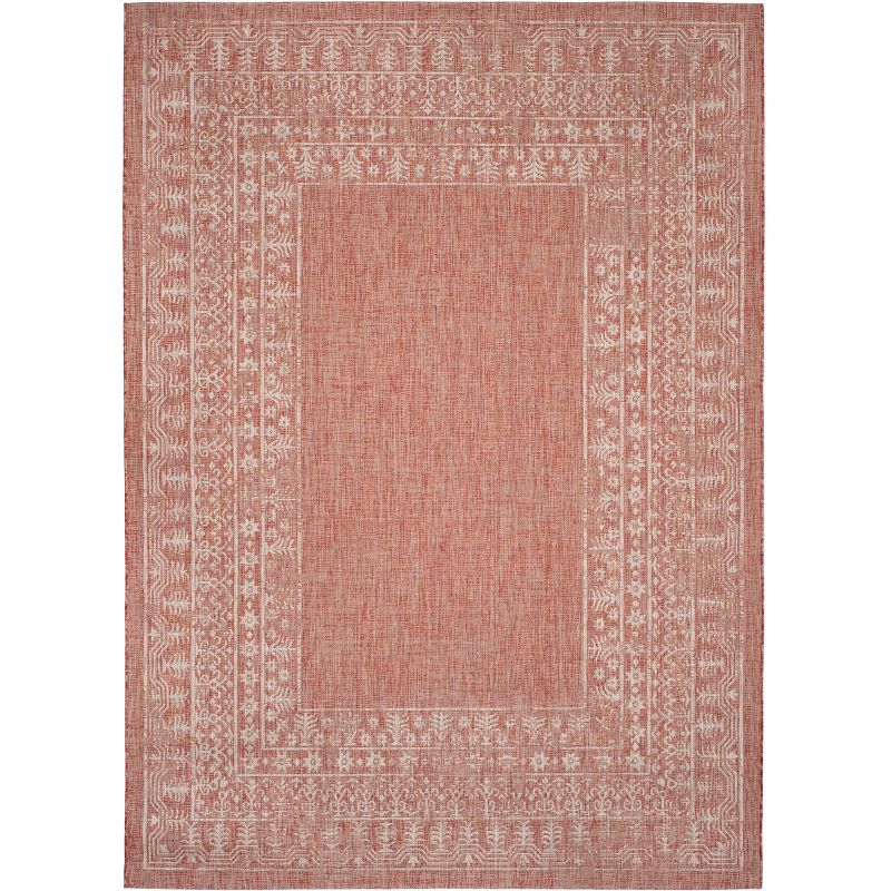 Courtyard CY8482 Power Loomed Indoor/Outdoor Area Rug - Red/Beige - 5'3"x7'7" - Safavieh.