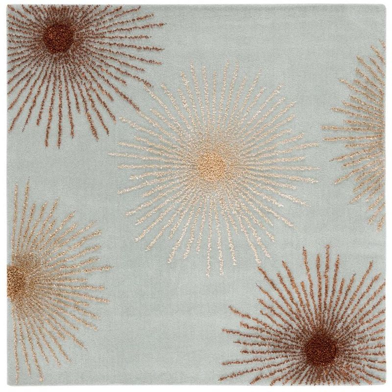 Soho SOH712 Hand Tufted Indoor Area Rug - Light Blue/Multi - 6'x6' - Safavieh.