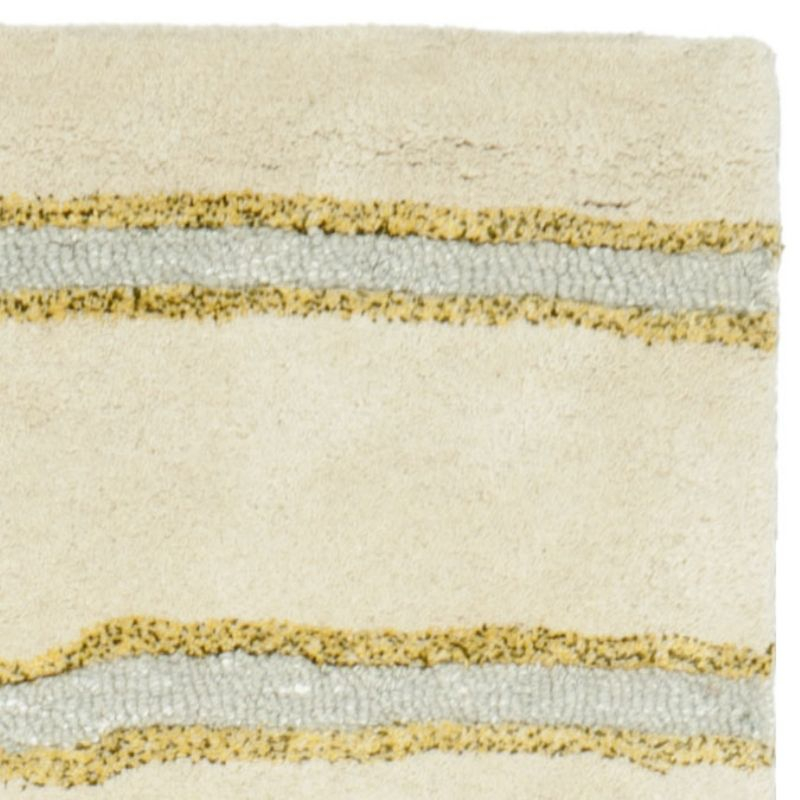 Martha Stewart Chalk Stripe - MSR3617 - Indoor Hand Tufted Area Rugs - B Wheat F Bge - 9'6"x13'6"
