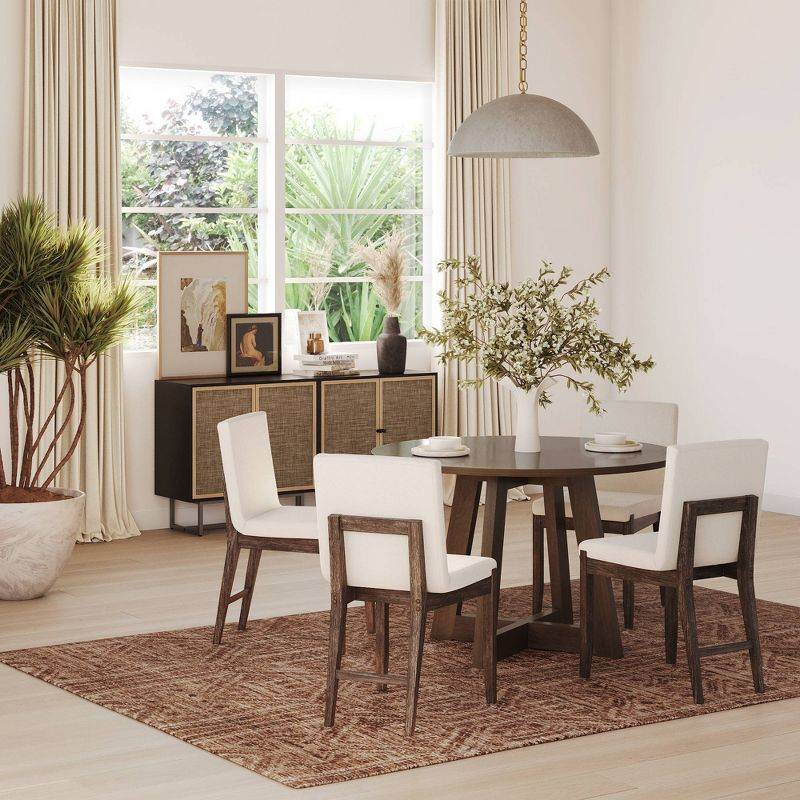 Nathan James Set of 4 Gracie Dining Chair Dark Brown