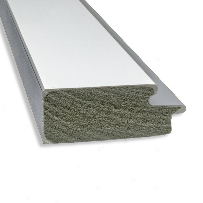 Amanti Art 33" x 27" Eva White Silver Framed Bathroom Vanity Wall Mirror: Modern Rectangular, Wall-Mounted, Beveled Glass