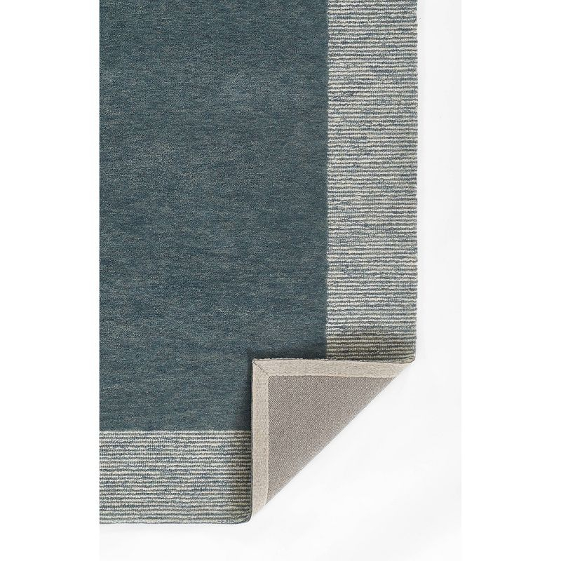 Momeni 2'3"x8' Everett Xena Handtufted Runner Rug Blue: Wool, Geometric Abstract, Indoor, Low Pile, Handmade