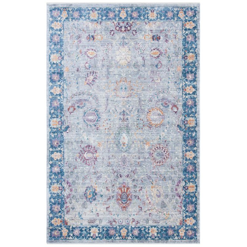 Illusion ILL703 Power Loomed Accent Rug - Light Grey/Purple - 3'x5' - Safavieh.