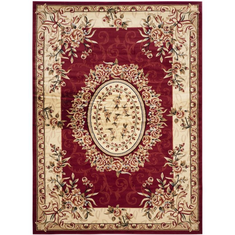 Lyndhurst LNH328 Power Loomed Area Rug - Red/Ivory - 9'x12' - Safavieh