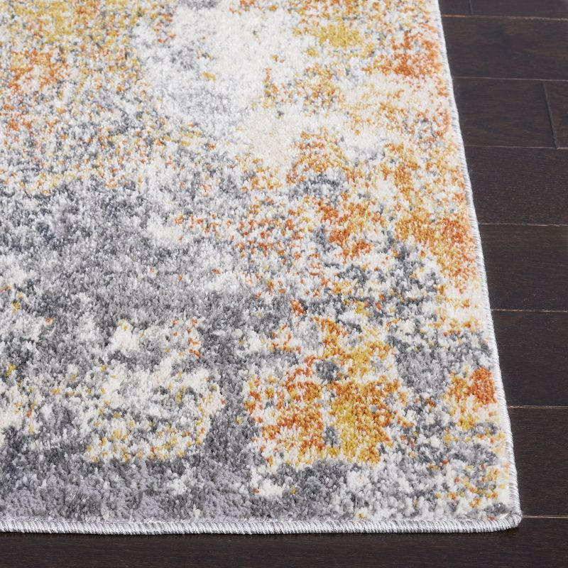 Aston ASN710 Power Loomed Area Rug - Grey/Gold - 8'9"x11'9" - Safavieh.