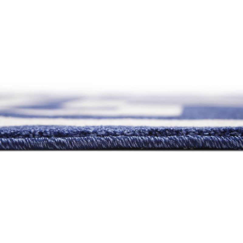 Unique Loom Athens Collection Area Rug - Greek Key (6' 1" x 9' Rectangle Navy Blue/Beige)