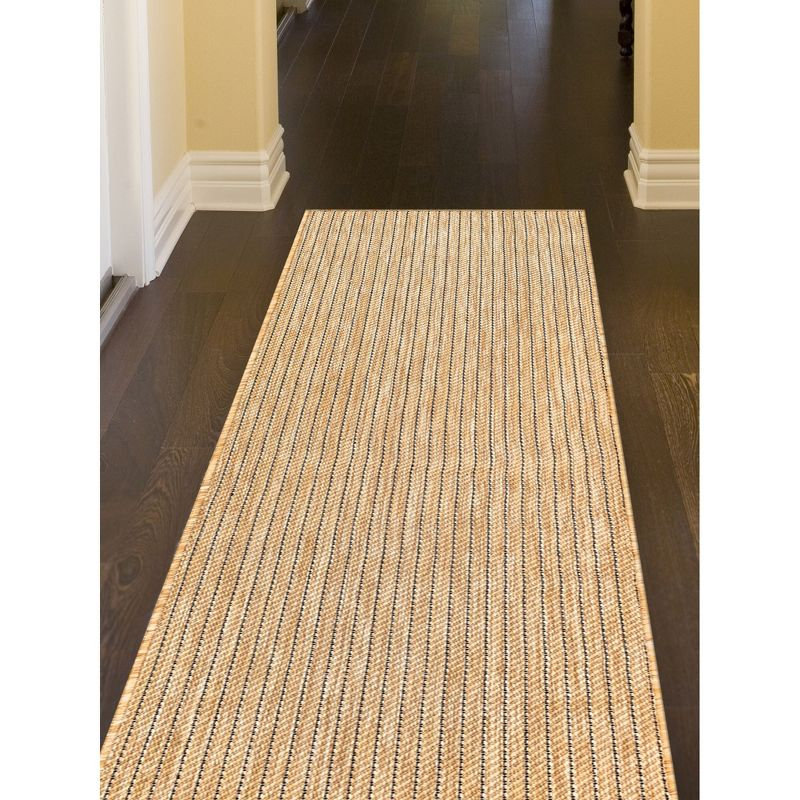Liora Manne Carmel Texture Stripe Indoor/Outdoor Rug Sand 1'11" x 4'11"