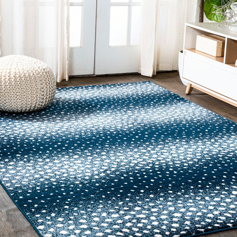 4'x 6' Antelope Modern Animal Area Rug, Navy/Cream - JONATHAN Y