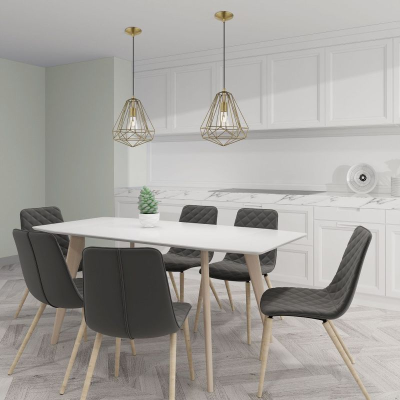 Livex Lighting Knox 1 - Light Pendant in  Shiny Black