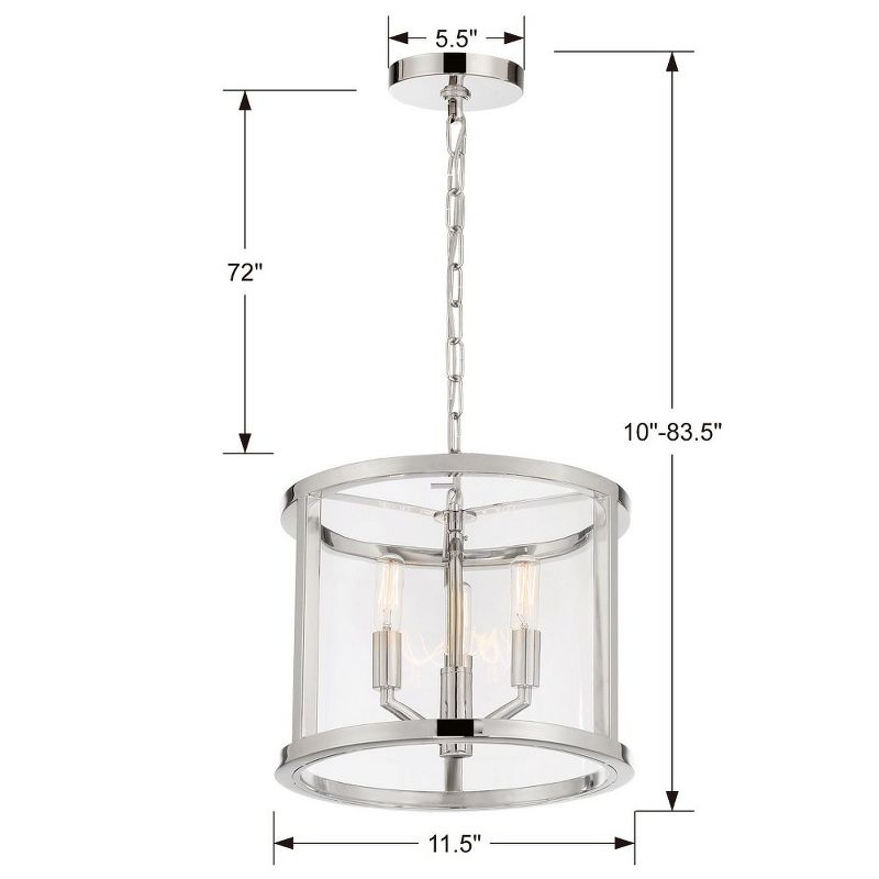 Crystorama Lighting Devon 3 - Light Chandelier in  Polished Nickel