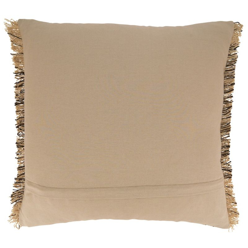 Saro Lifestyle Kantha Stitch Throw Pillow With Poly Filling, Natural, 22" x 22"