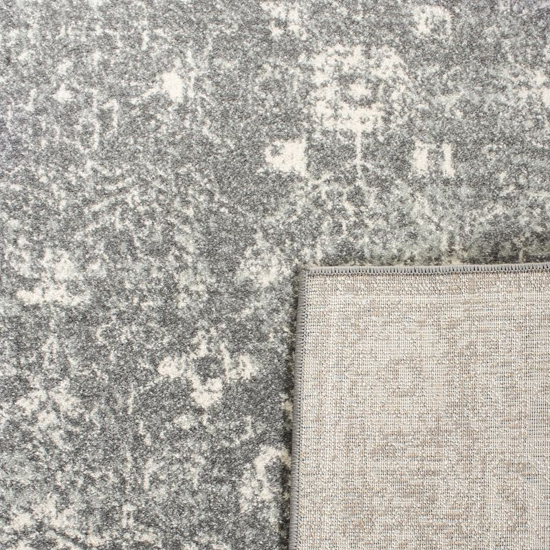 Evoke EVK270 Power Loomed Area Rug Grey / Ivory 5'-3" X 7'-6" - Safavieh.