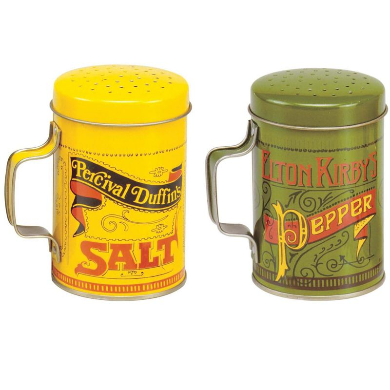 Collections Etc Unique Nostalgia Salt and Pepper Shaker Set Green