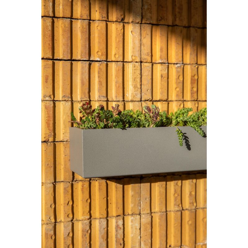 Veadek Geo Series Short Hanging 16" Planter - Gray