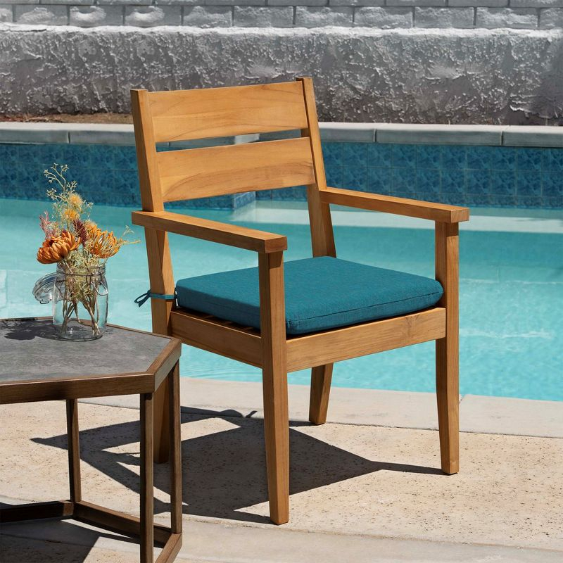 Honeycomb Outdoor Universal Seat Cushion (2-Pack) - Textured Solid Teal