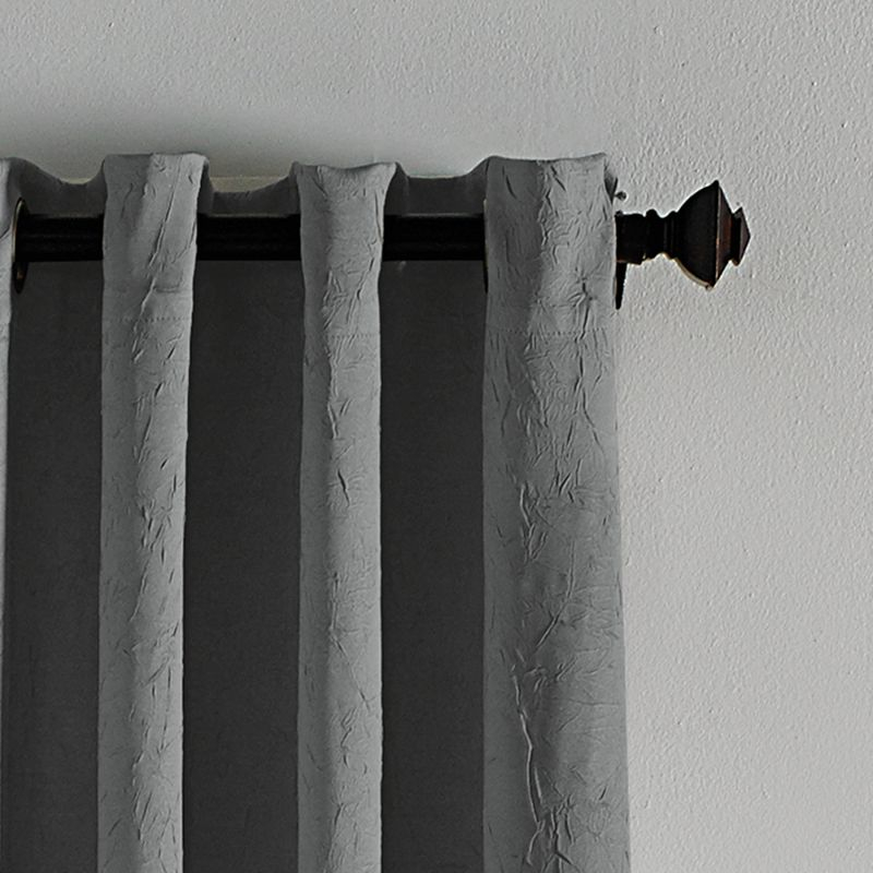 1pc 50"x132" Light Filtering Lenox Window Curtain Panel Gray - Window Curtainworks: Polyester, Grommet Top, Room Darkening