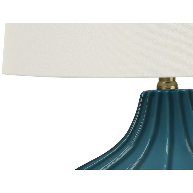 Monarch Specialties Lighting 24inchH Table Lamp Blue Ceramic Ivory / Cream Shade Transitional