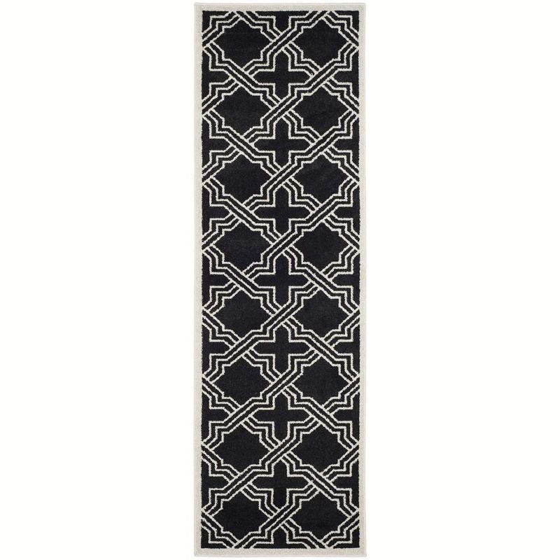 Amherst AMT413 Power Loomed Runner Rug - Anthracite/Ivory - 2'3"x7' - Safavieh.