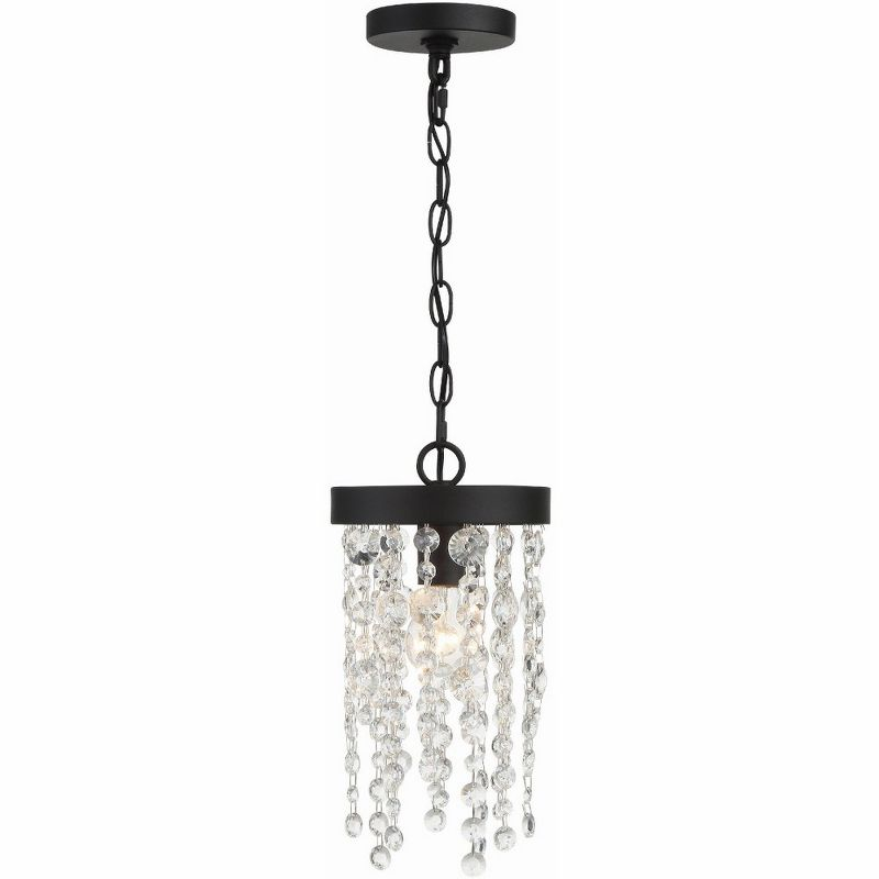 Crystorama Lighting Winham 1 - Light Pendant in  Black Forged