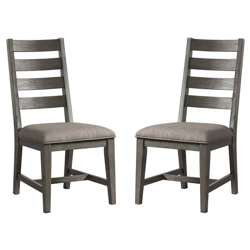 Set of 2 Foundry Ladderback Side Chair Brushed Pewter - Intercon
