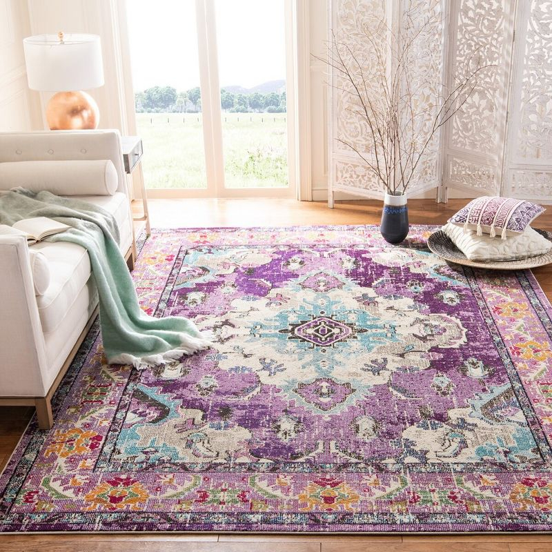 Monaco MNC243 Power Loomed Indoor Area Rug - Violet/Light Blue - 10'x14' - Safavieh.