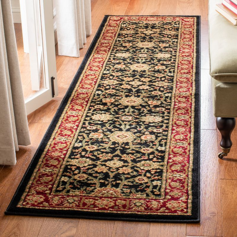 Lyndhurst LNH212 Power Loomed Runner Rug - Black/Red - 2'3"x22' - Safavieh