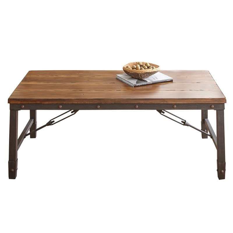 Ashford Cocktail Table Antique Honey - Steve Silver: Engineered Hardwoods, Pine Veneers, Iron Stretchers