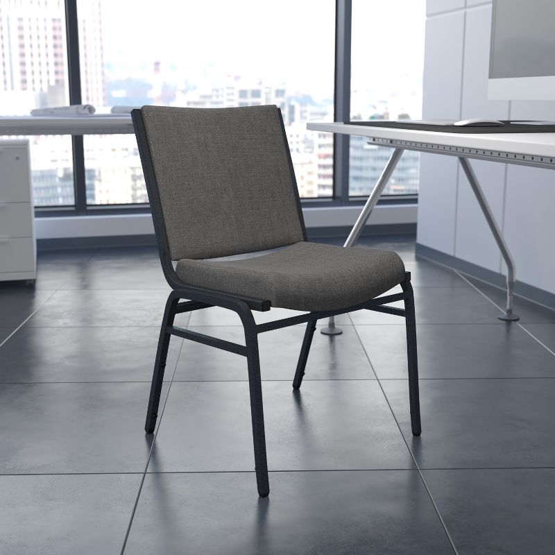 Flash Furniture HERCULES Series Heavy Duty Gray Fabric Stack Chair